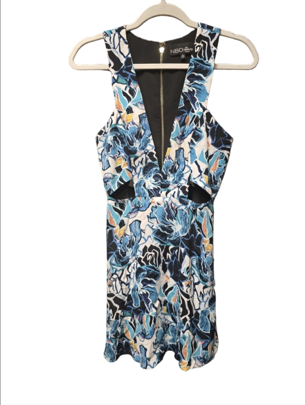 X Naven Twins Ask Me Out Mini Dress in Painted Floral Print NBD Sz. S